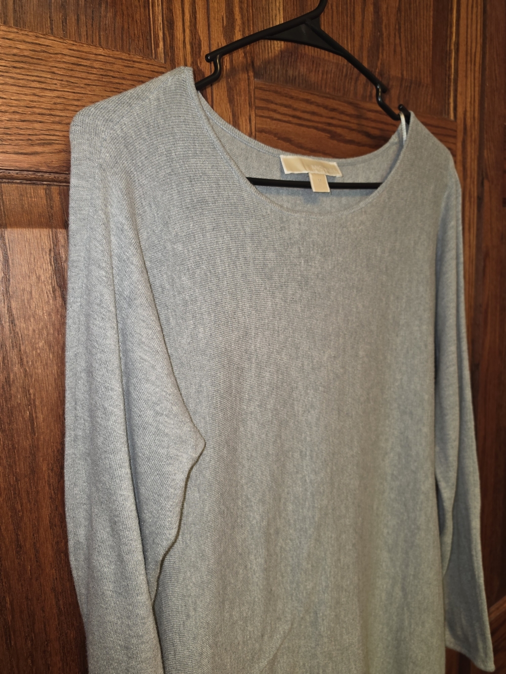 Michael Kors Light Gray Scoop Neck Knit Sweater